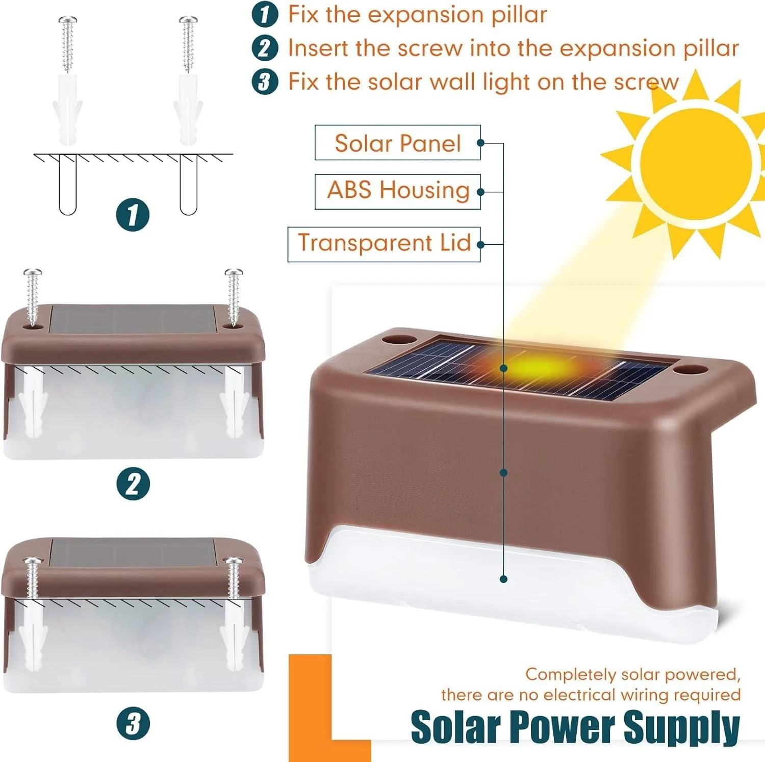 Solar Deck Lights Outdoor Buy 2 Get 2 - Image 4